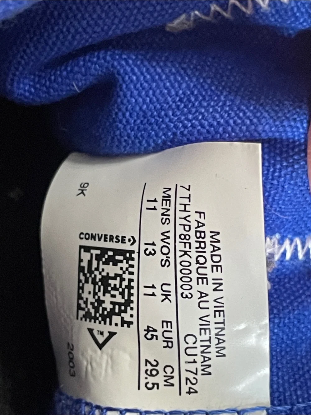 Converse Unisex White Sneakers. Good Condition. Men's Size 11. Women's Size 13. - Picture 11 of 11